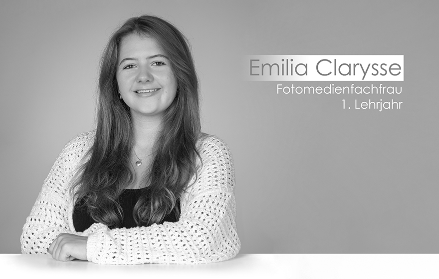 Emilia Clarysse, Fotomedienfachfrau 1. Lehrjahr